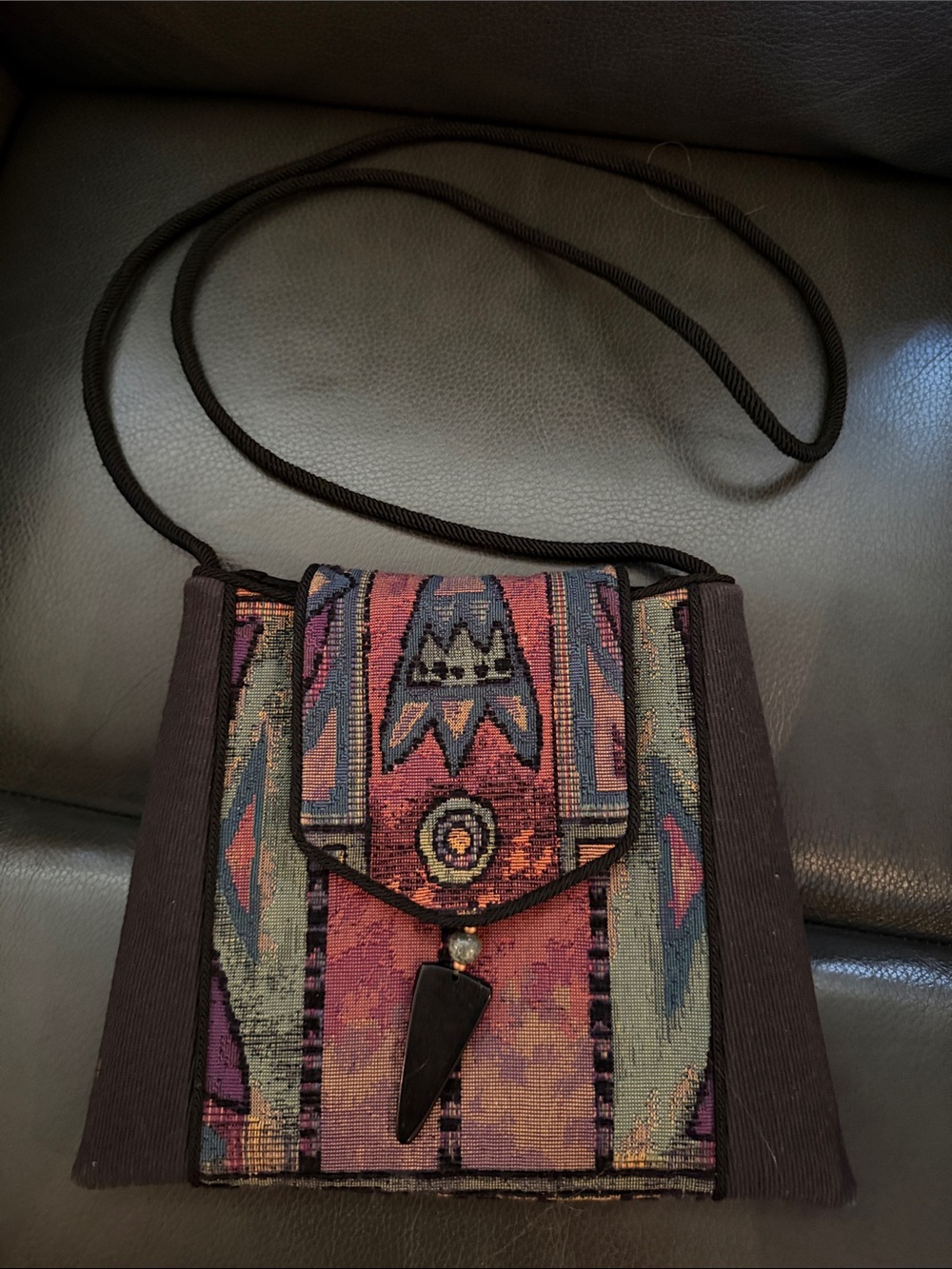Boho Embroidered Crossbody Bag in Multicolor. L O’Neill Brand.